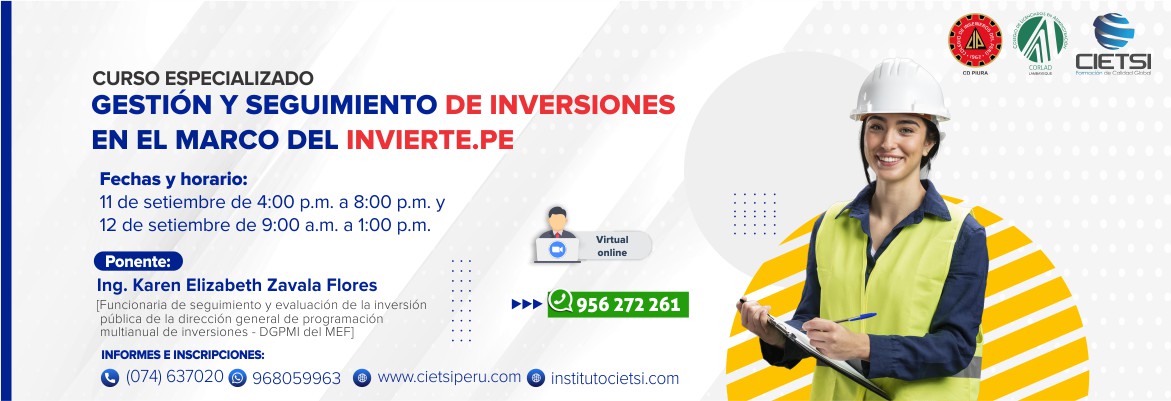 curso especializado gestiOn y seguimiento de inversiones en el marco del inviertepe